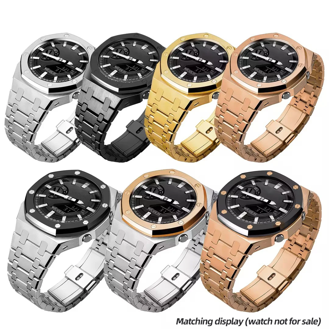 Ga-2100 Gma-s2100 Gm-2100 Mod Kit For Casio Casioak GA2100 GAB2100 Stainless Steel Metal watch Strap case Accessories With Screw