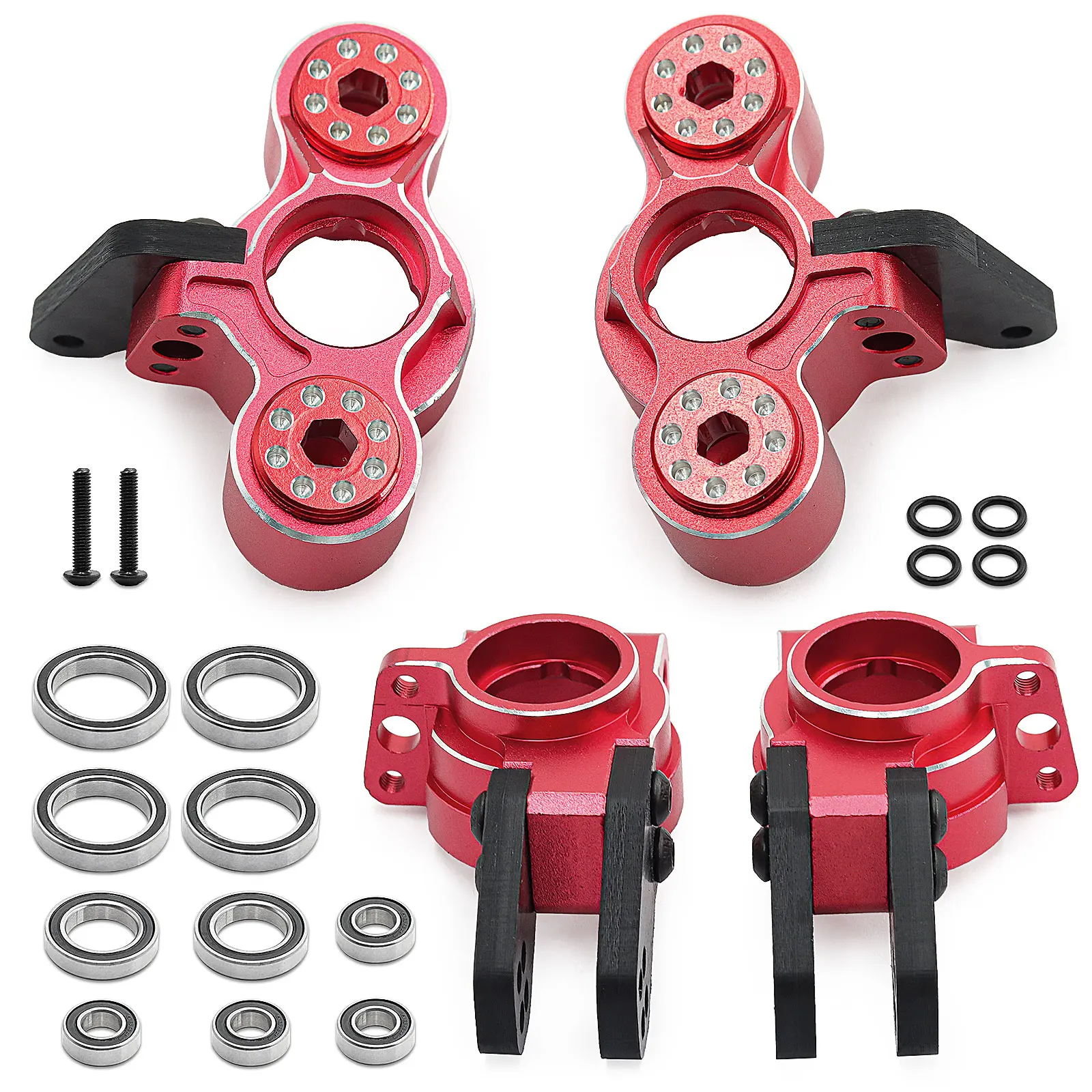 Vorderer Lenkblock und Hinterradnabenträger aus Aluminium für Arrma 1/8 Karton Typhon Outcast Talion, 1/7Infraction Limitless Mojave