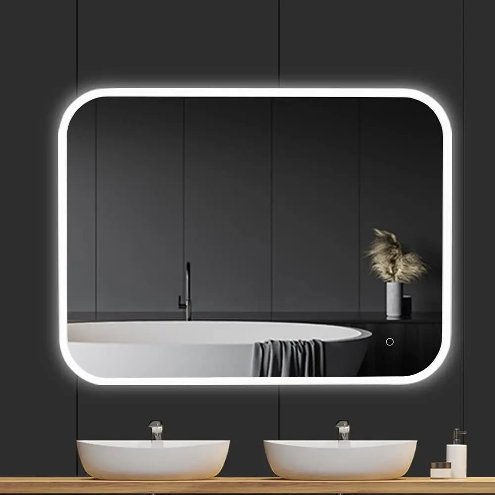 36 x 48 Inch Backlit/Front lit Bathroom LED Vanity Mirror Horizontal/Vertical Wall Mounted LED Mirror with Light 3-Color