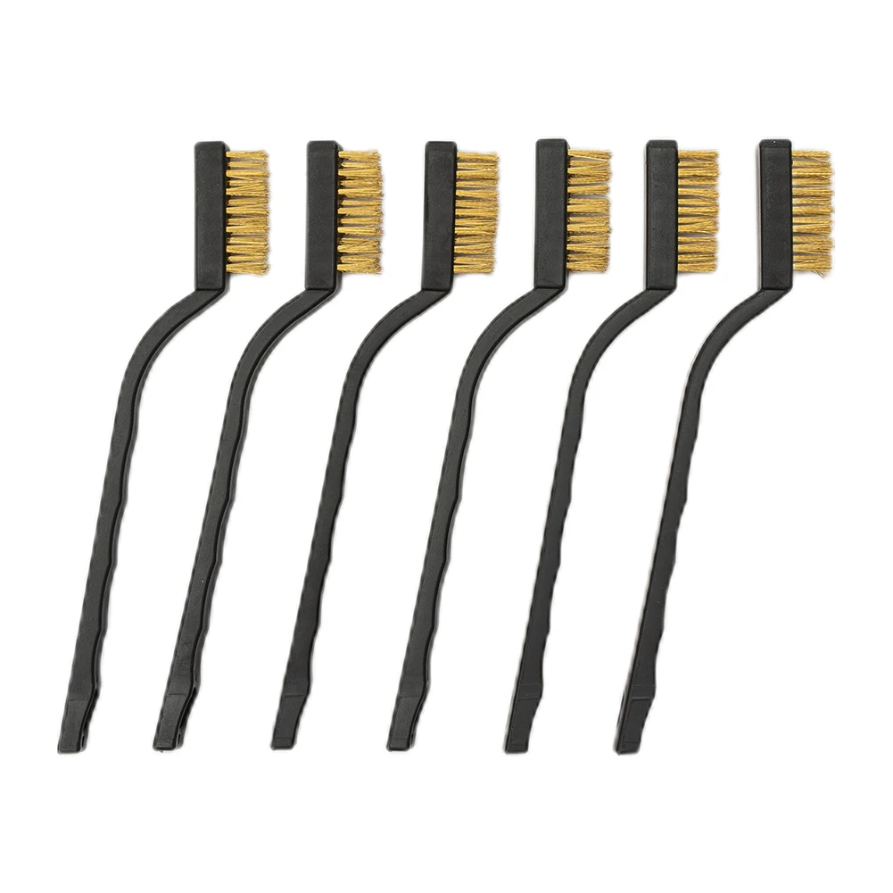 3/6pcs/set Mini Metal Remove Rust Brushes Brass Cleaning Polishing Detail Metal Brushes Cleaning Tools Home Kits