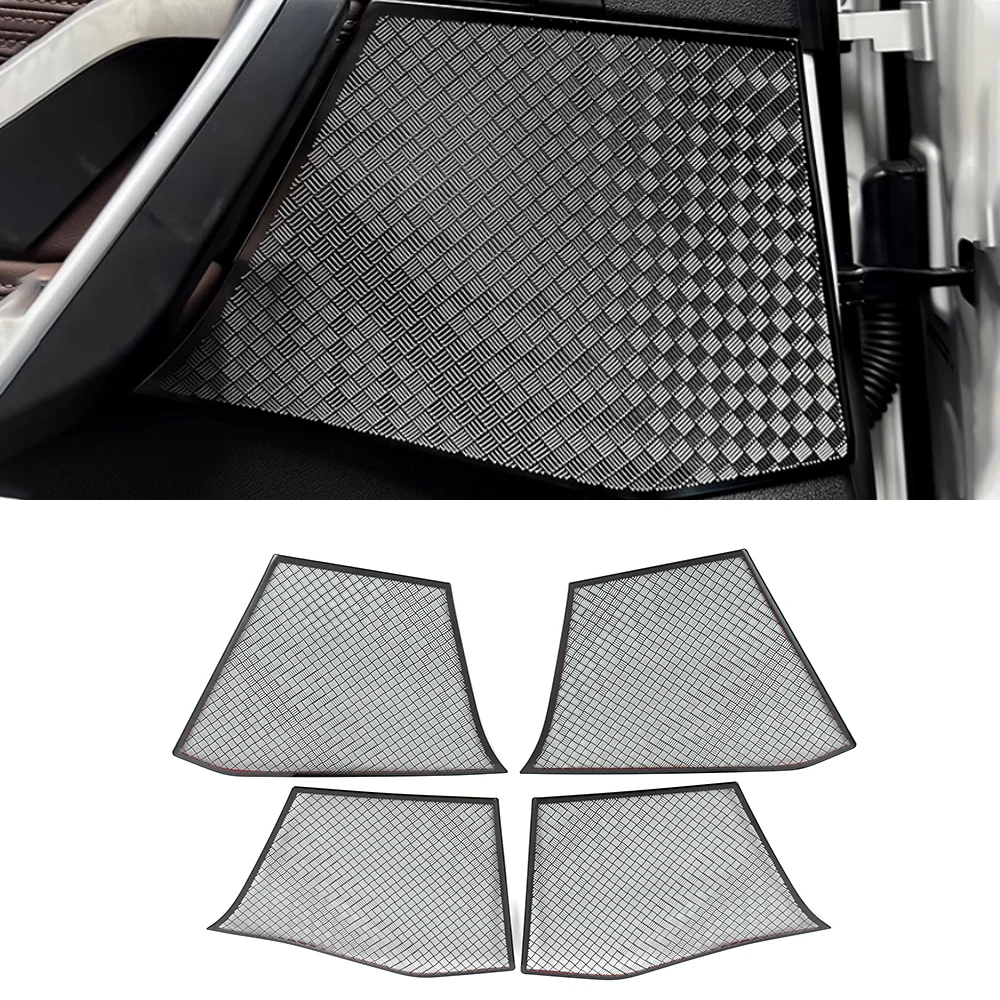 

For BMW X1 (U11) 2023 2024 Car 4-Door Audio Speaker Cover Loudspeaker Pad Trim Frame Sticker Stainless Interior Accessory