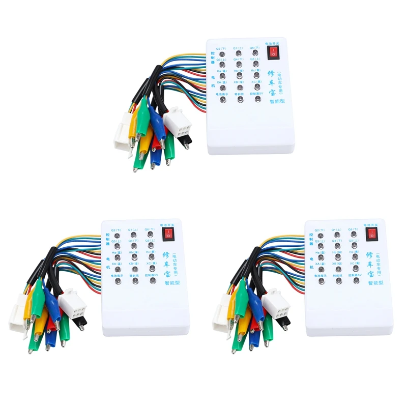 3X Brushless Motor Controller Tester 24V/36V/48V/60V/72V Electric Car E-Bike Scooter Hall Tester Test Device