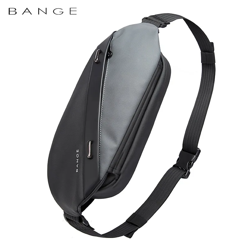 BANGE-Sac à Bandoulière Multifonction Étanche de Grande Capacité pour Homme, Sacoche de Poitrine pour Ceinture Assressenti