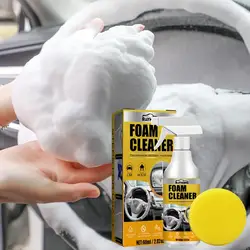 Multipurpose Foam Cleaner for Car Seat ​Steering Wheel Rinse-Free Car Interior Home Foam Cleaner Foam Spray with Sponge 60ml