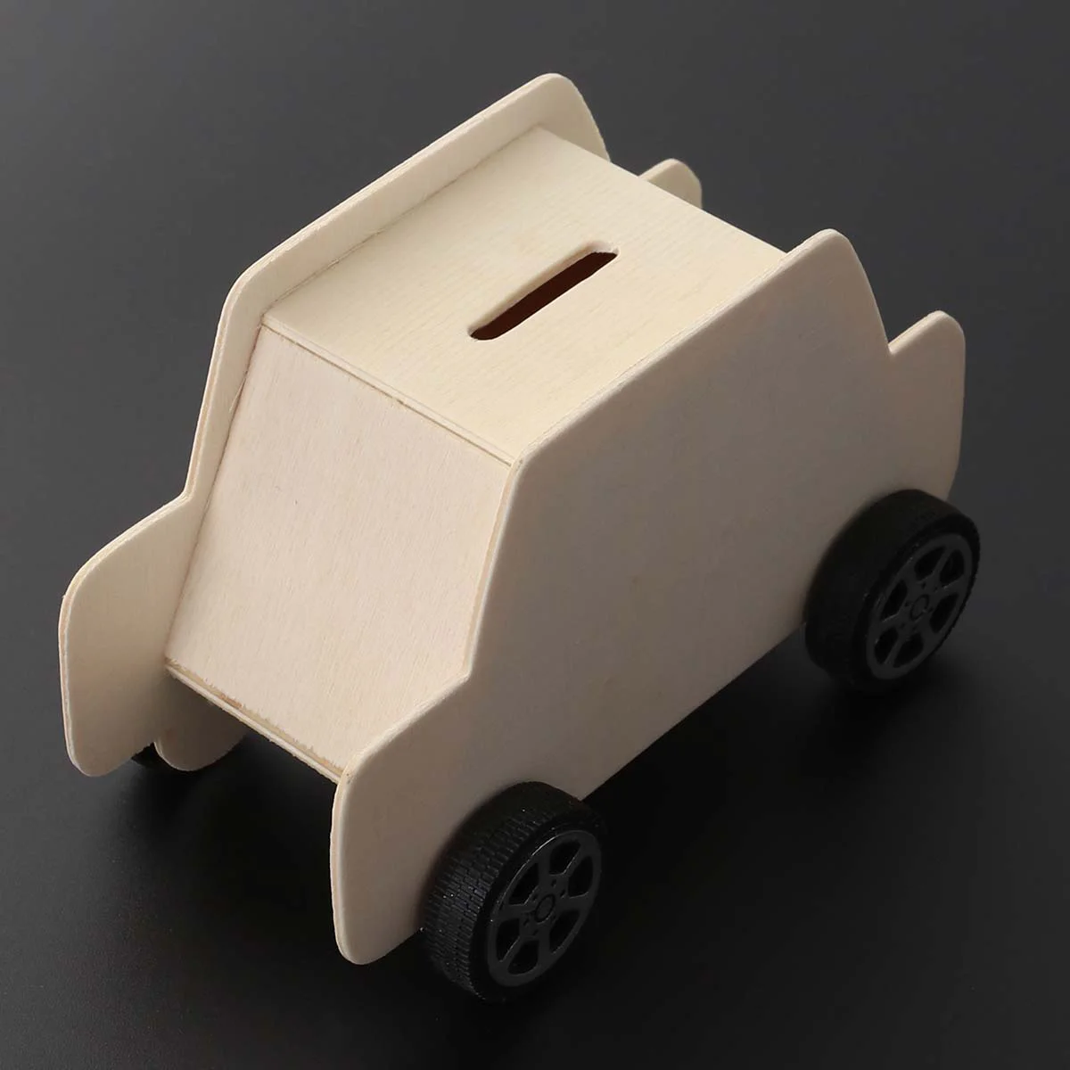 Wooden Car Shaped Piggy Bank Money Saving Box Creative Coin Bank DIY Creative Educational Toys saving pot