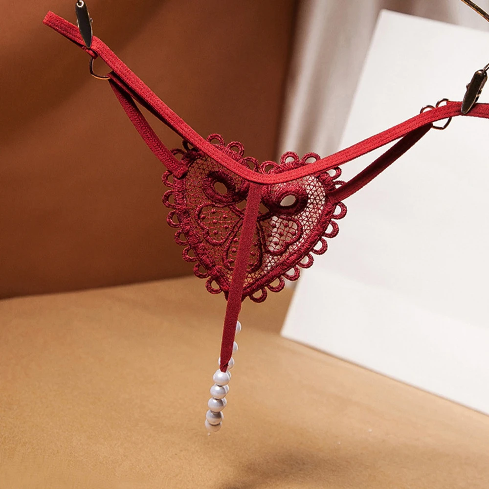 Bragas Calzoncillos para mujer Bragas de perlas para mujer Tangas sexy sin entrepierna Tanga con diseño sensual para noches íntimas