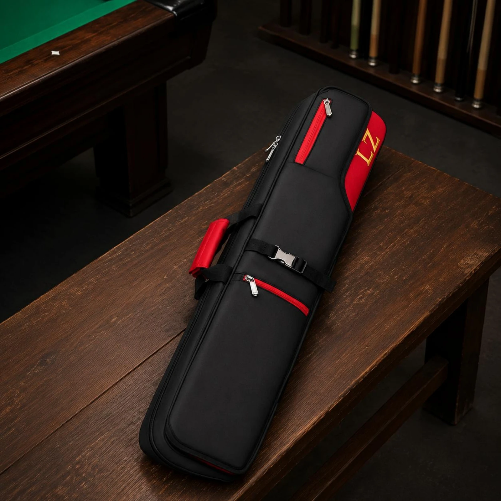 8-Slot Cue Case Padded Slots Snooker Cue Case Sports Gear Lightweight Heavy-Duty for Billiard Hall