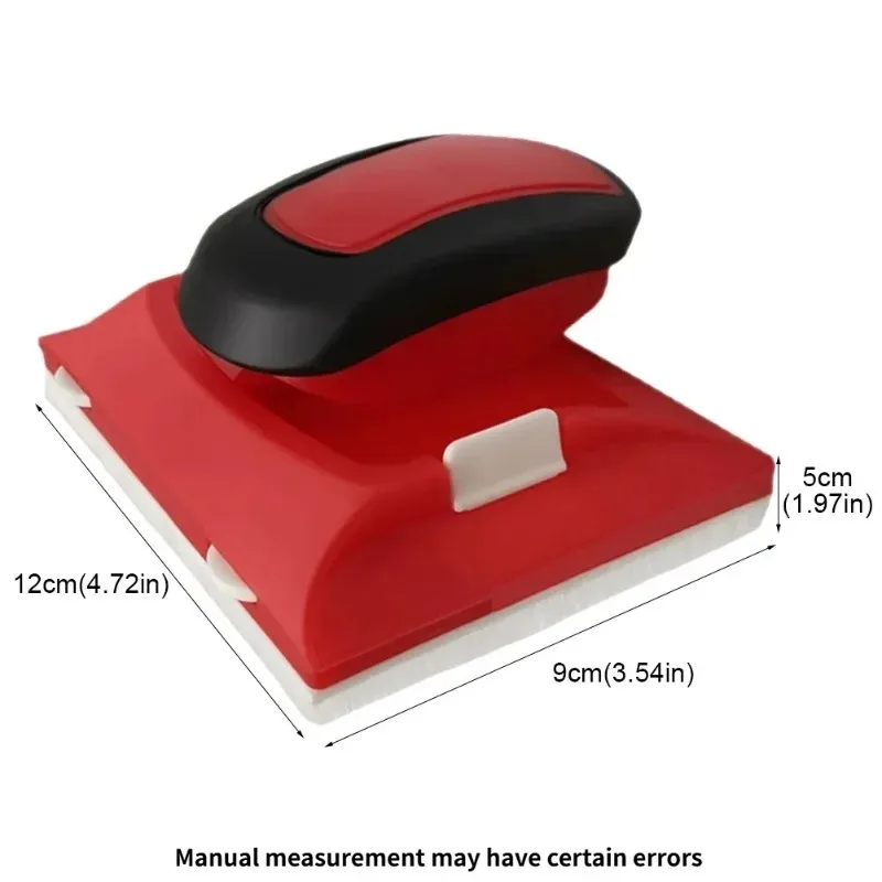 Household Corners and Edges with Red Paint, Indoor Plastic Walls with Nylon Brush, Cutting Paint Edges