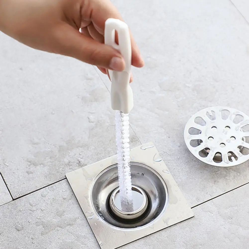 6PCS Pipe Dredging Brush Bathroom Hair Sewer Sink Cleaning Brush Drain Flexible Cleaner Kitchen Clog Plug Hole Remover Tool