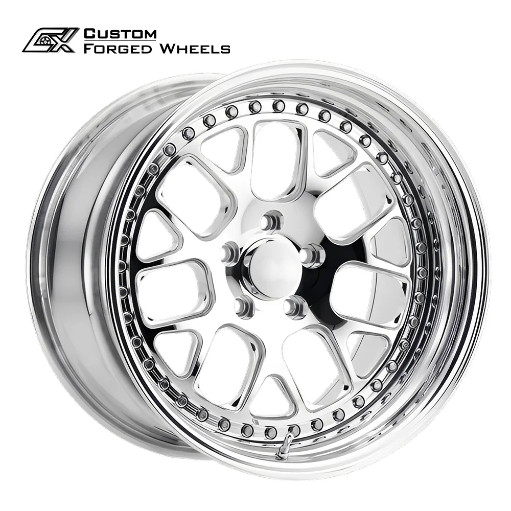 2 Piece Forged Alloy Wheels 17 18 19 20 22 Inch 5 6 Lug Bolt Patterns Silver Deep Dish Car Wheels 5x114.3 for Ford Mustang
