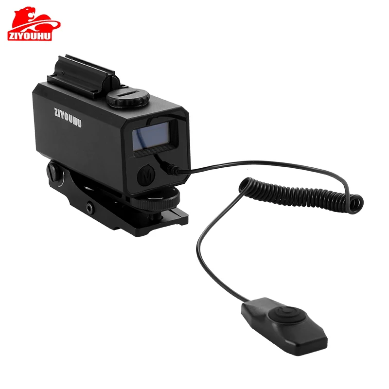 Imagem -03 - Mini Telêmetro a Laser com Ponto Vermelho para Caça Medição de Velocidade do Ângulo de Distância Âmbito Tático Montado Range Finder 1200m