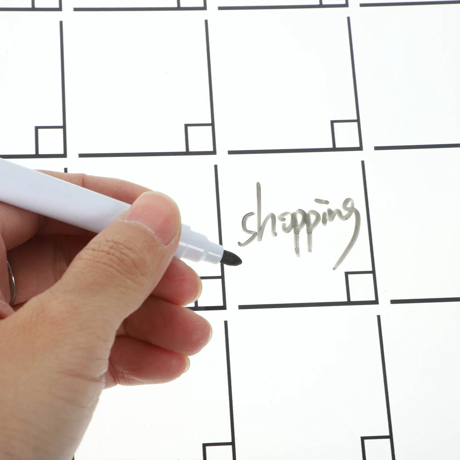 مجموعة واحدة من تقويم الأكريليك الشفاف والمسح الجاف ولوحة بيضاء أسبوعية مثبتة على الحائط لتخطيط المطبخ البسيط