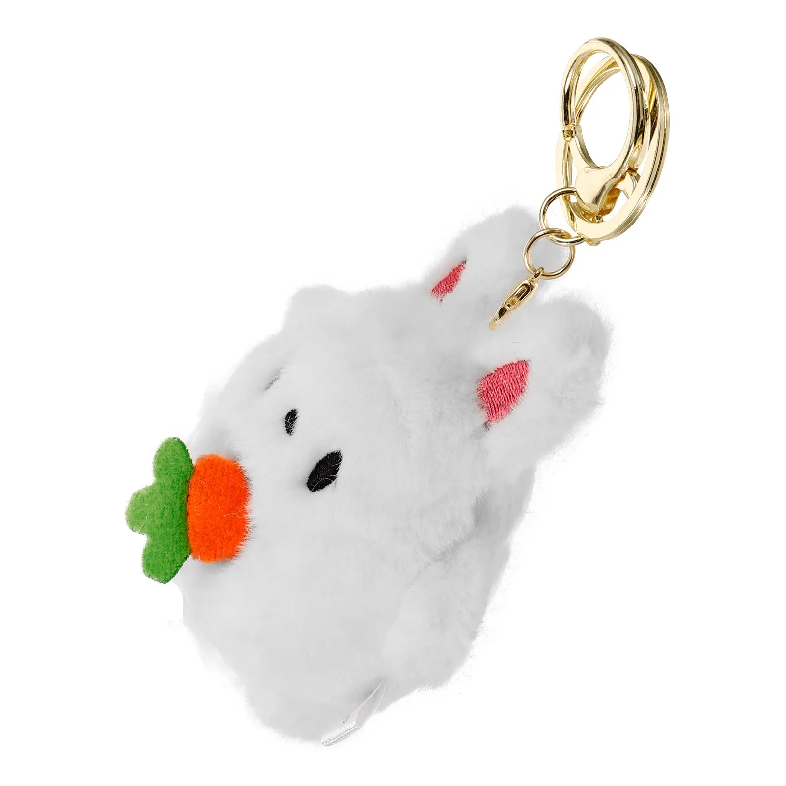 

Adorable Rabbit Shaped Bag Charm Keychain for Backpacks Handbags Purse Car Keys Aesthetic Cute Soft Long Pile Stuffed Animal