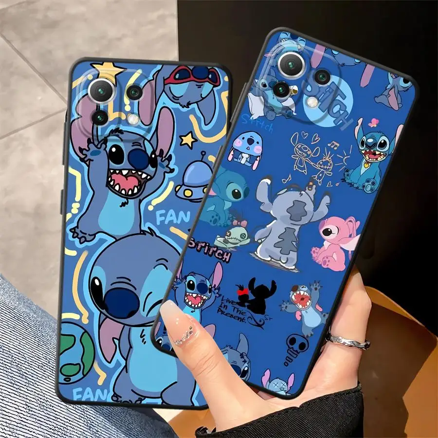 เคสโทรศัพท์แบบนิ่มสำหรับ Xiaomi Mi 10T 11T 14 Pro 9 CC9Pro 10 11 13 Lite 13 9T ลายการ์ตูนดิสนีย์สติทช์