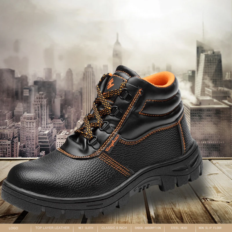 Work Safety Shoes Men Anti-smash Indestructible Shoes Anti-puncture Work Sneakers Steel Toe Shoes Light Comfort Security Boots