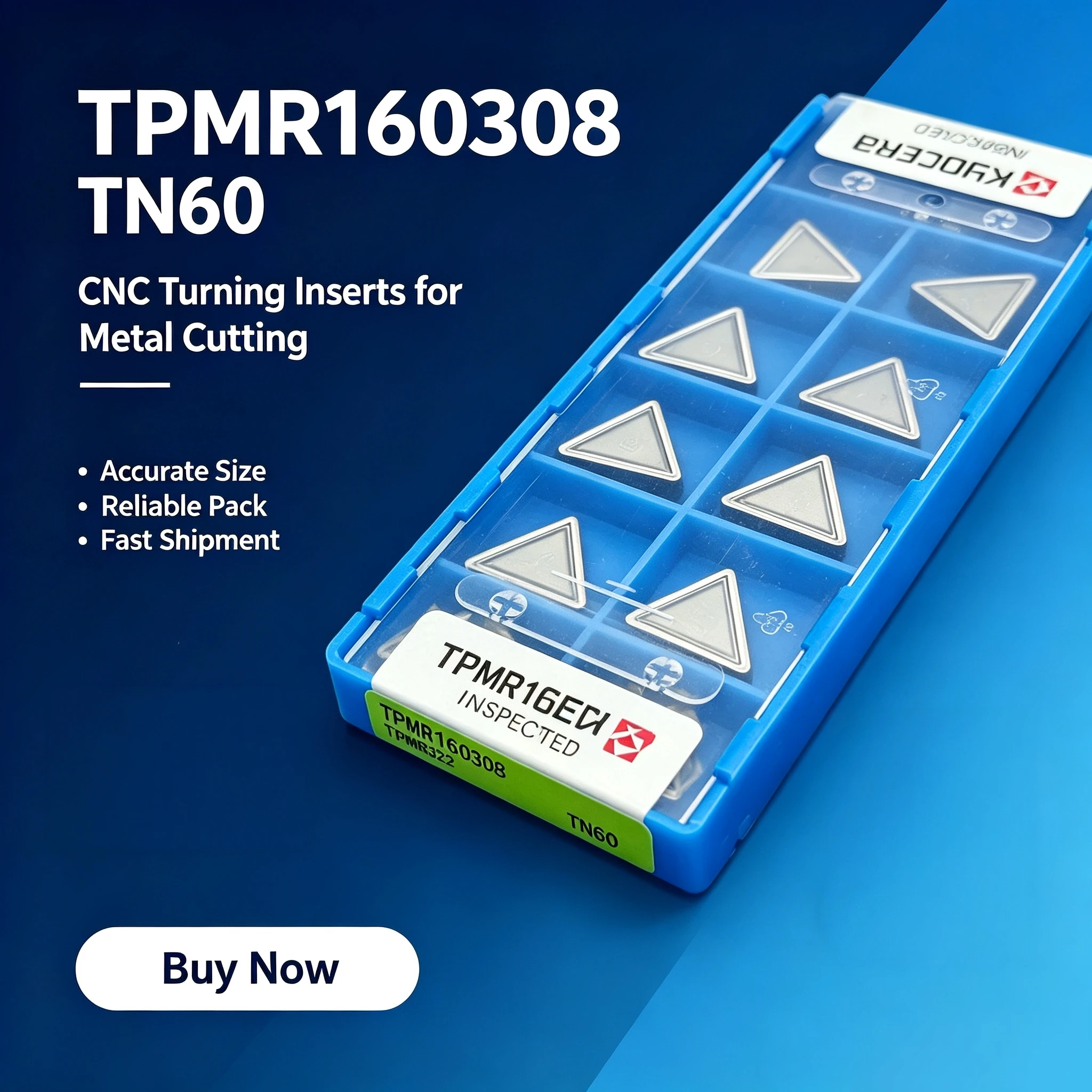 Kyocera TPMR160308G TN60 Carbide Insert TPMR Inserts
