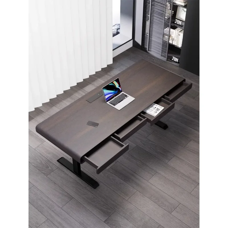 Intelligent floating lifting table | North American white oak desktop encounters intelligent dual motor system, one-click free