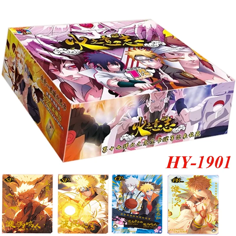 

Little Dinosaur NARUTO Collection Card HY-1901 Tcg Booster Box Anime Uzumaki Uchiha Sasuke SSP SP Game Cards For Children Gift