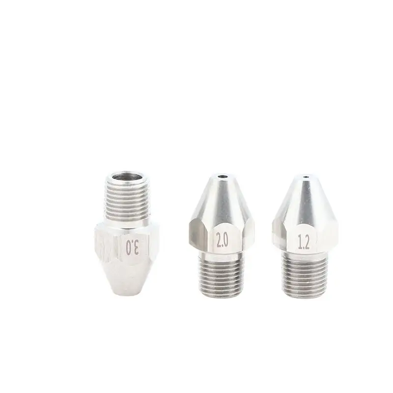 #1PC Stainless Steel Universal Linear Nozzle 0 Degree Liquid Column Flow Tip High Pressure Cleaning Cutting Cone Nozzle