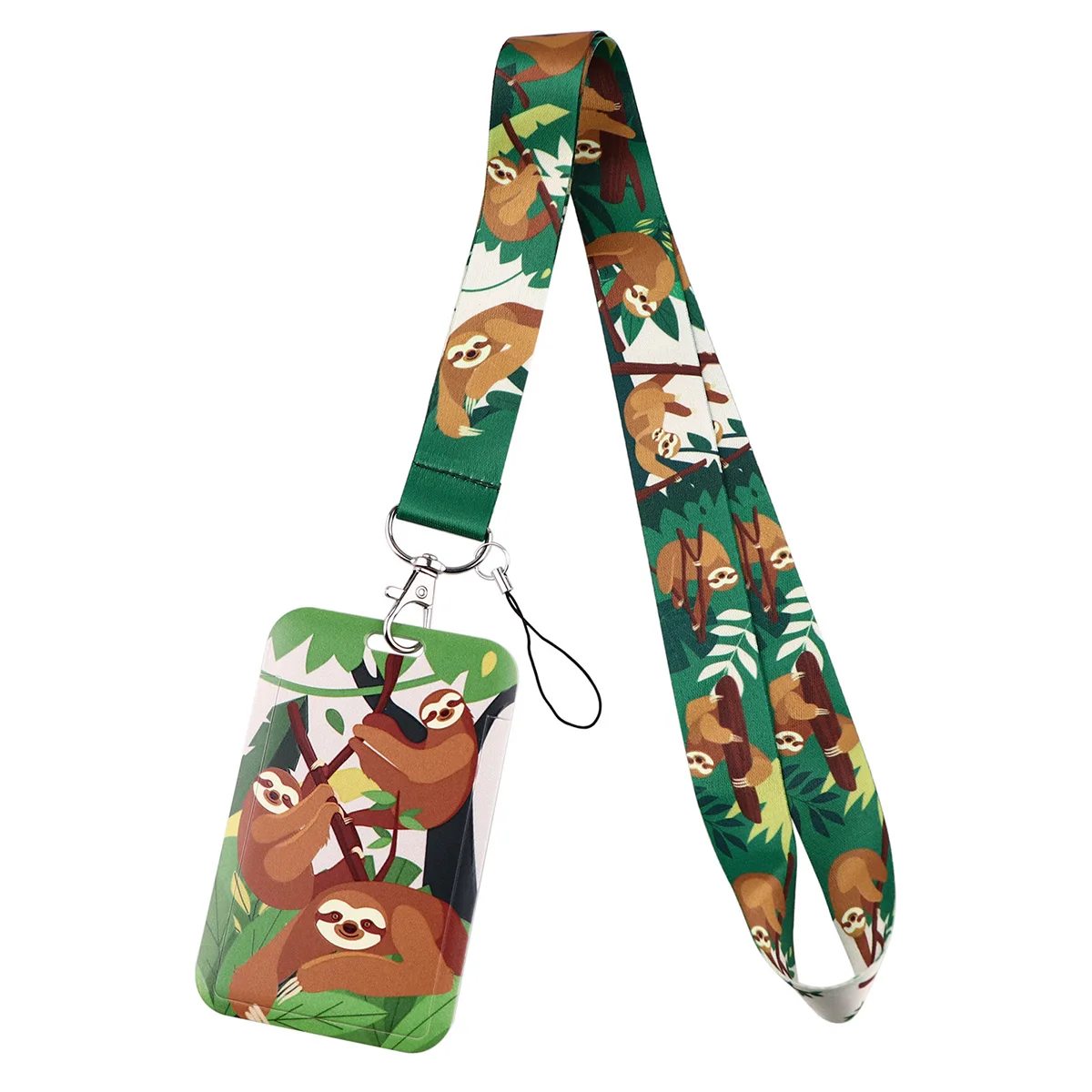 Cute Bee Cartoon Lanyard Card Holder Neck Strap for key ID Card Raccoon Straps Badge Holder DIY Hanging Rope Keyring Accessories