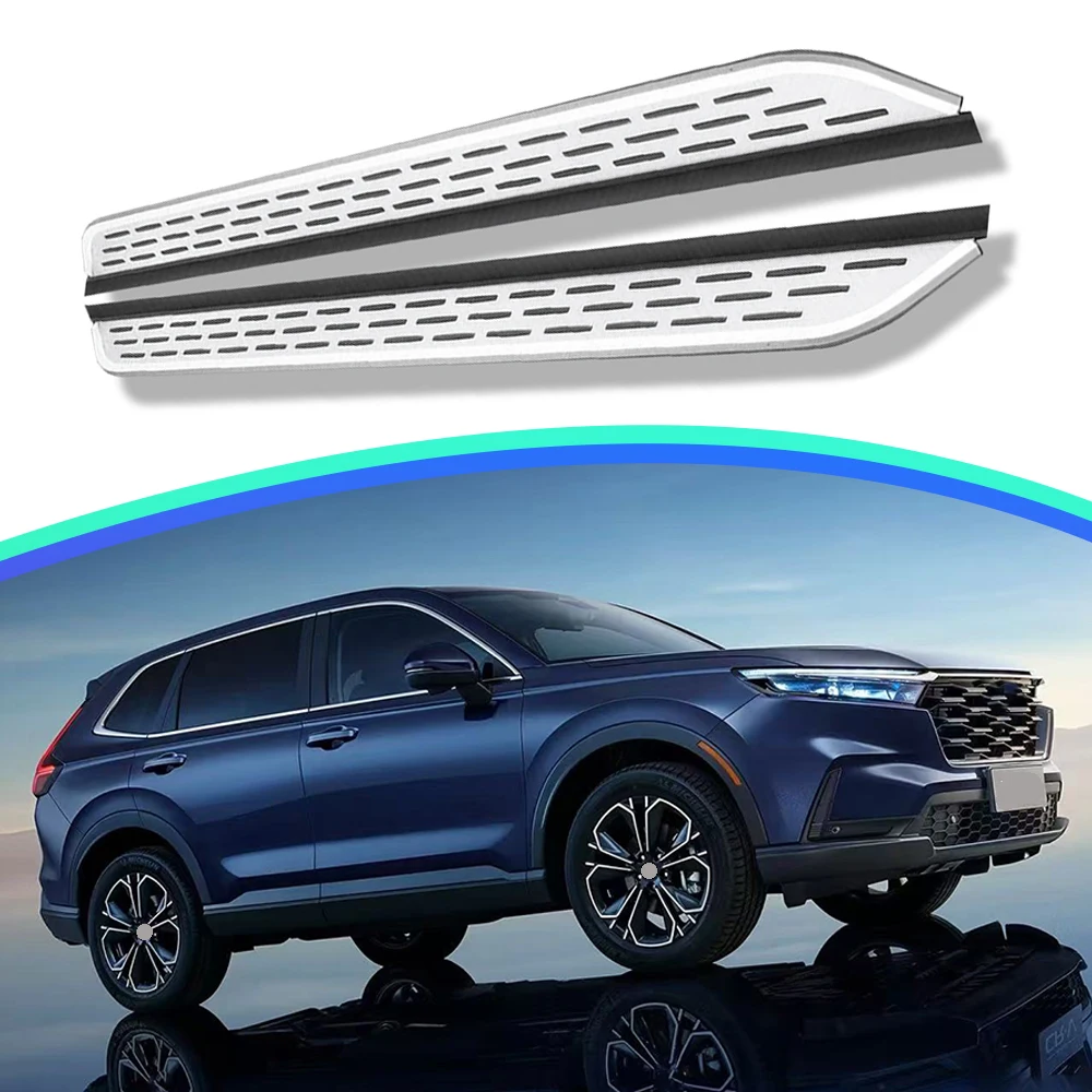 

2 шт. подходят для Honda CRV CR-V 2023-2025, подножки, боковые ступеньки, Nerf Bar, алюминий (с кронштейнами)