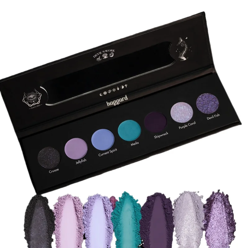 

~Satan's Daughter seven-color eyeshadow disc smoky makeup eyeshadow autumn and winter beauty multi-color matte