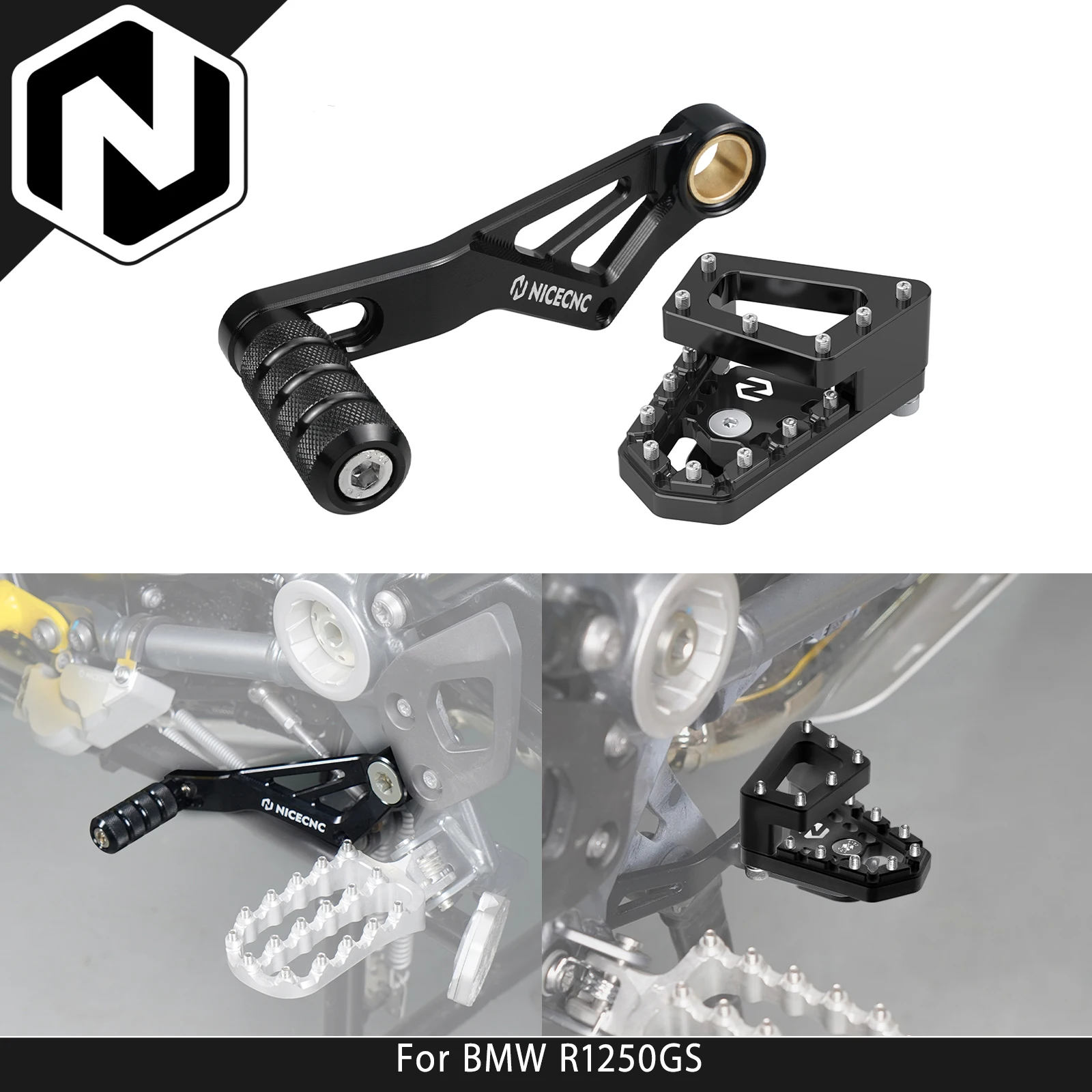 

NICECNC DualControl Rear Brake Lever Pedal Extender Gear Shift Lever For BMW R1250GS 2019-2023 R 1250GS R1250 GS R 1250 GS