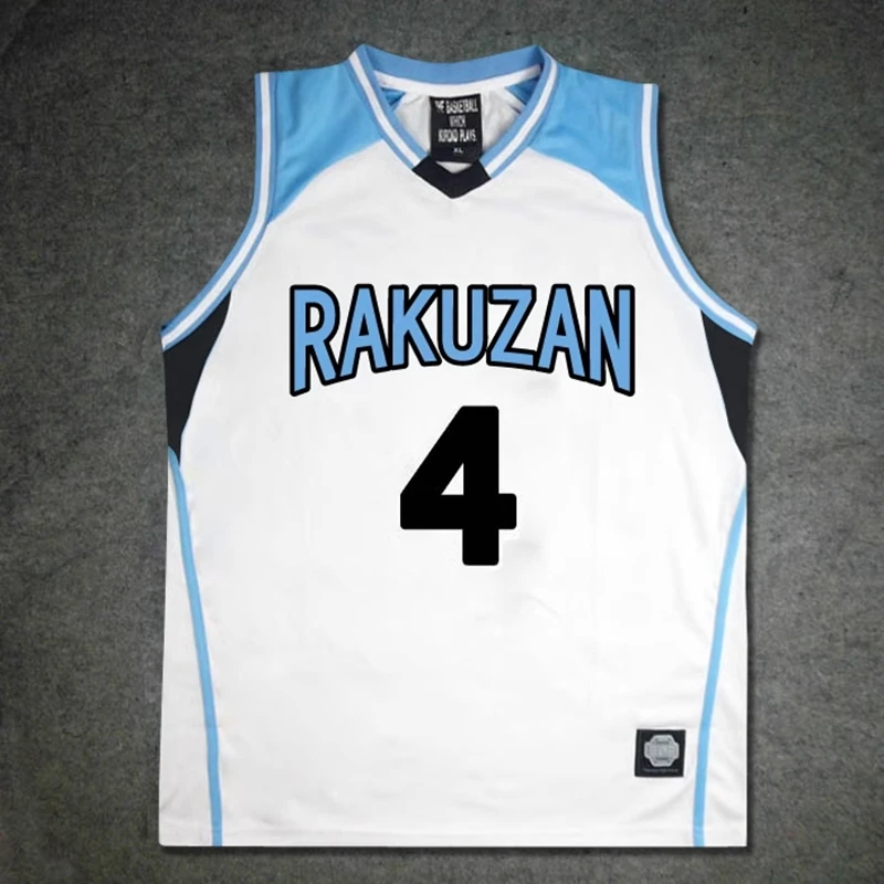 ชุดเสื้อยืดลายอนิเมะคุโรโกะโนะตะกร้าคอสเพลย์ชุดนักเรียน rakuzan 4 6 Akashi seijuro JERSEY Basket