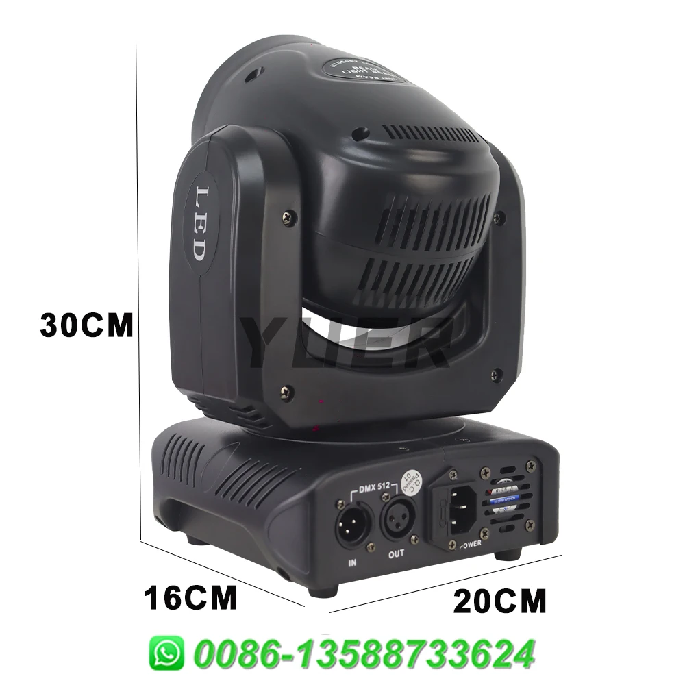 Imagem -03 - Led Beam Moving Head Light com 18 Prism Dmx512 Efeito de Iluminação de Palco Party Club Casamento Boate 120w Pcs por Lote Novo