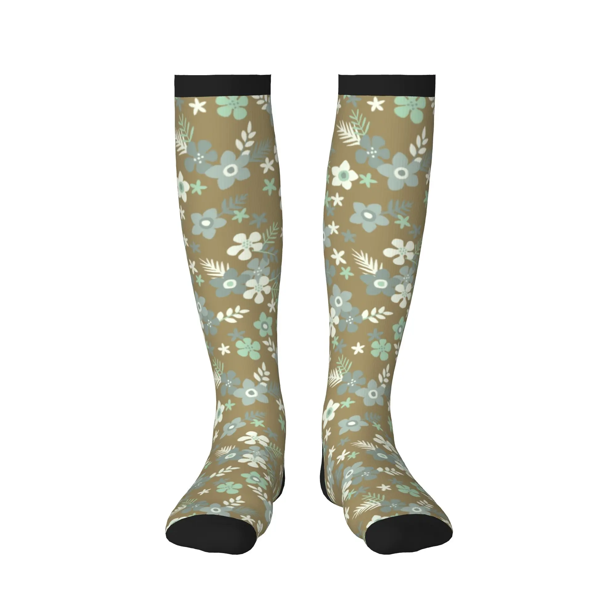 Harajuku Sage Green Spice Mix Socks Men Women Warm 3D Print  Basketball Sports Sports Compression Socks view 2