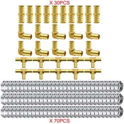 30 Pack 1/2inch PEX Fittings kit for PEX Hose Pipe And Tubing, 1/2