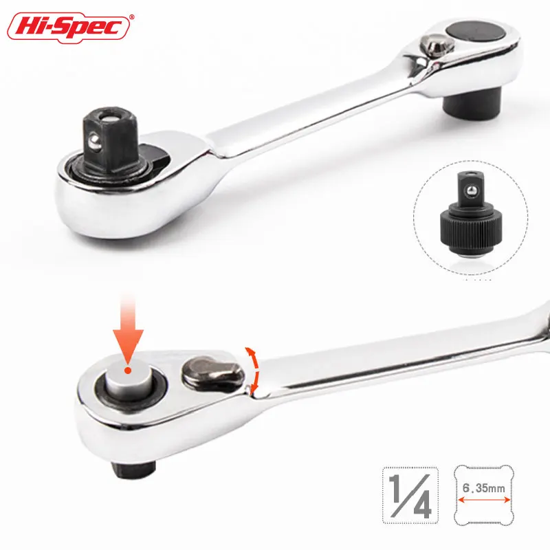 

Hi-Spec 72 зубца мини 1/4 ключ с храповым механизмом двусторонний быстроразъемный ключ с храповым механизмом отвертка набор шестигранных динамометрических ключей ручные инструменты