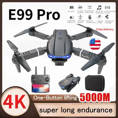 E99 pro rc drone dobrável 4k hd câmera dupla fotografia aérea quadcopter fluxo óptico posicionamento altitude hold drone brinquedos presente