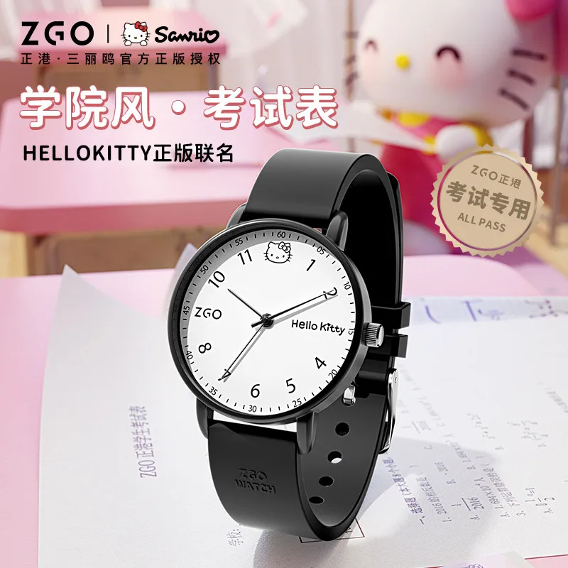 ZGO X Sanrio Hello Kitty Watch For Kids Girls Student Watches Waterproof Luminous Quartz Wristwatch Quiet Timekeeping Gift 2199