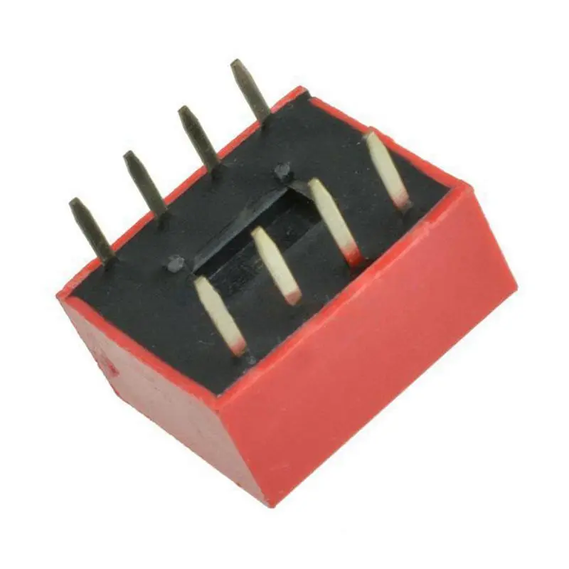 A55T 10Pcs Slide Type Switch Module 2.54Mm 4-Bit 4 Position Way DIP Red Pitch