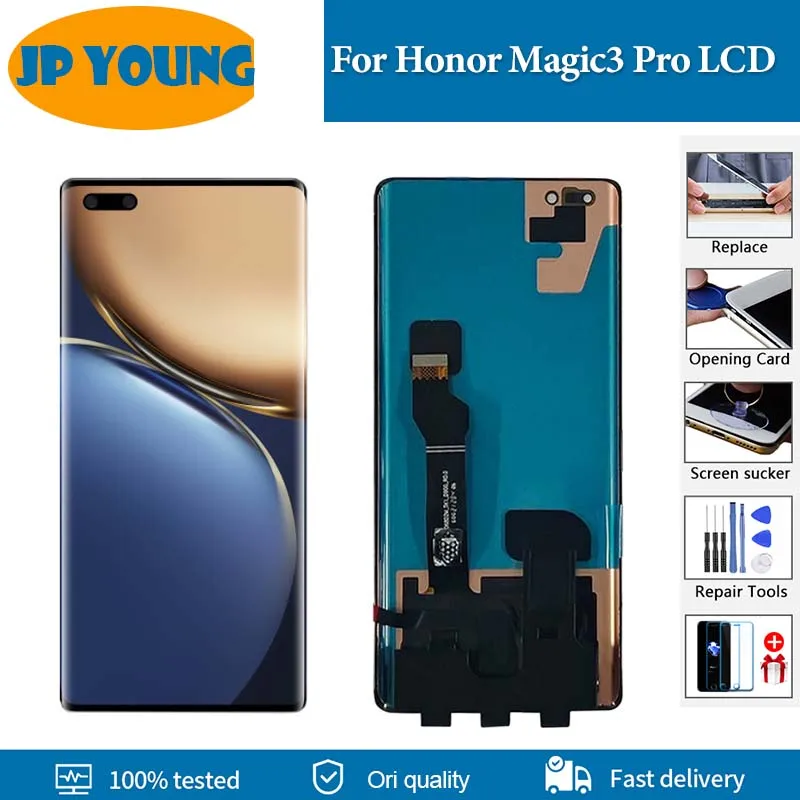 

6.76" Original OLED For Honor Magic3 Pro LCD Display ELZ-AN10 Touch Screen For Honor Magic 3 Pro Display Replacement Repair Part