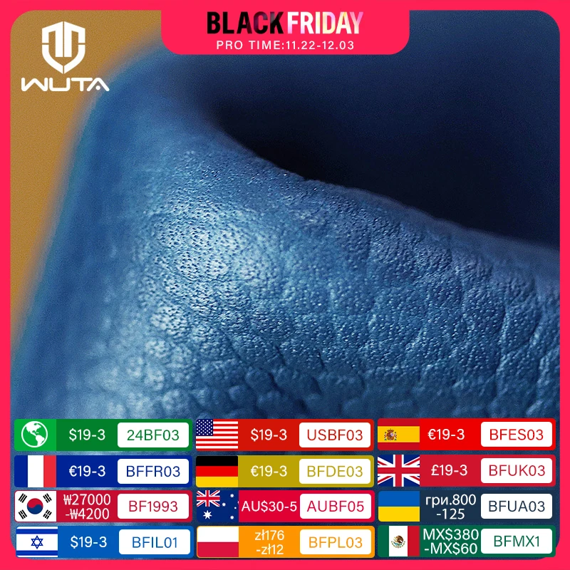 WUTA 1 квадратный фут импортная классическая синяя Икра узор первый слой воловья кожа Сделай Сам Кожа ремесло сумка кошелек материал