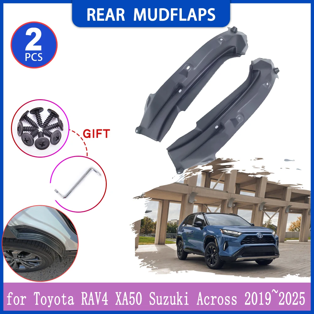 

2 шт. брызговики для Toyota RAV4 XA50 Suzuki Across 2019 ~ 2025, внутренние брызговики, брызговик заднего крыла, аксессуары