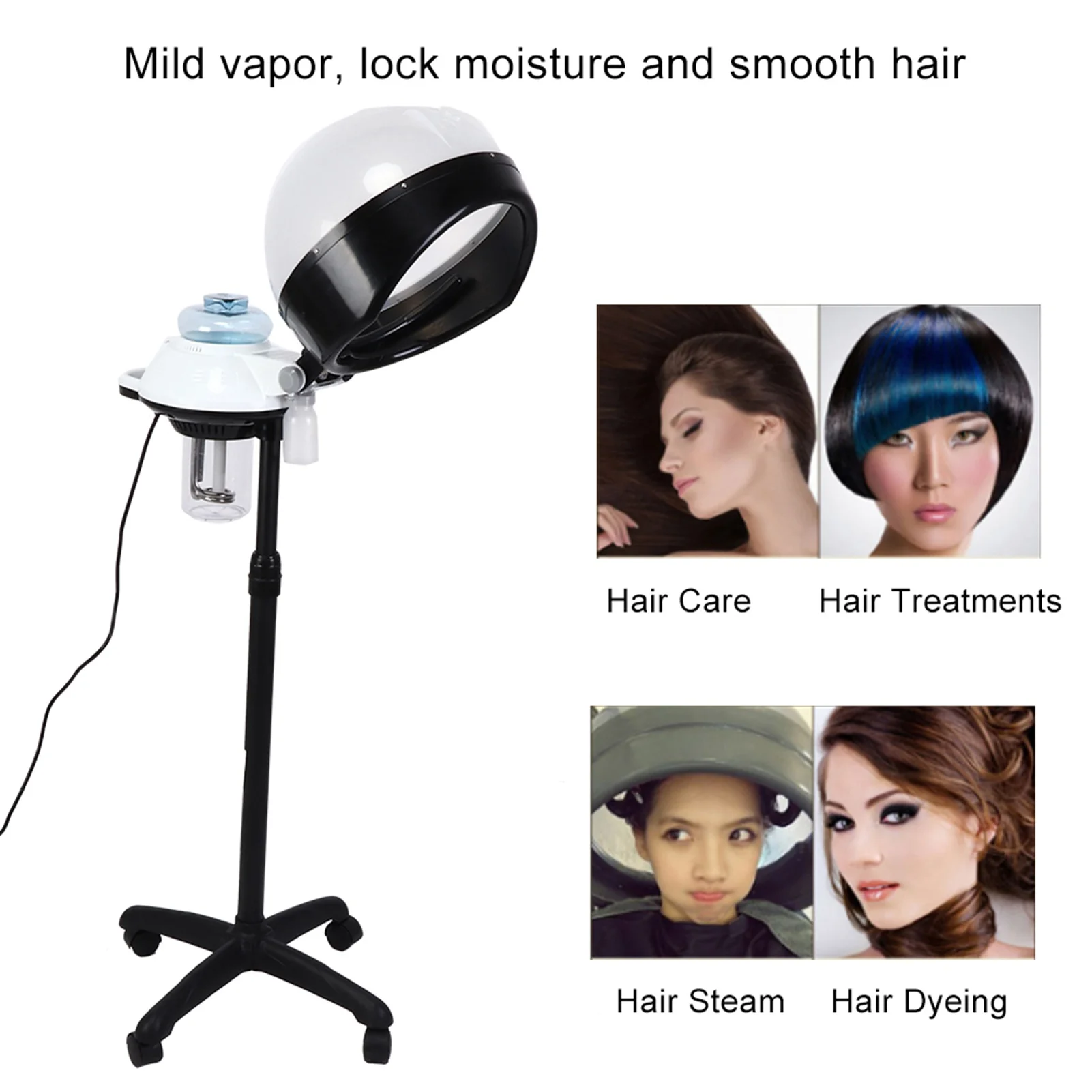 

Salon Spa Hair Rolling Stand Hooded Hair Coloring Perming Conditioning Spa Hair Hair Color