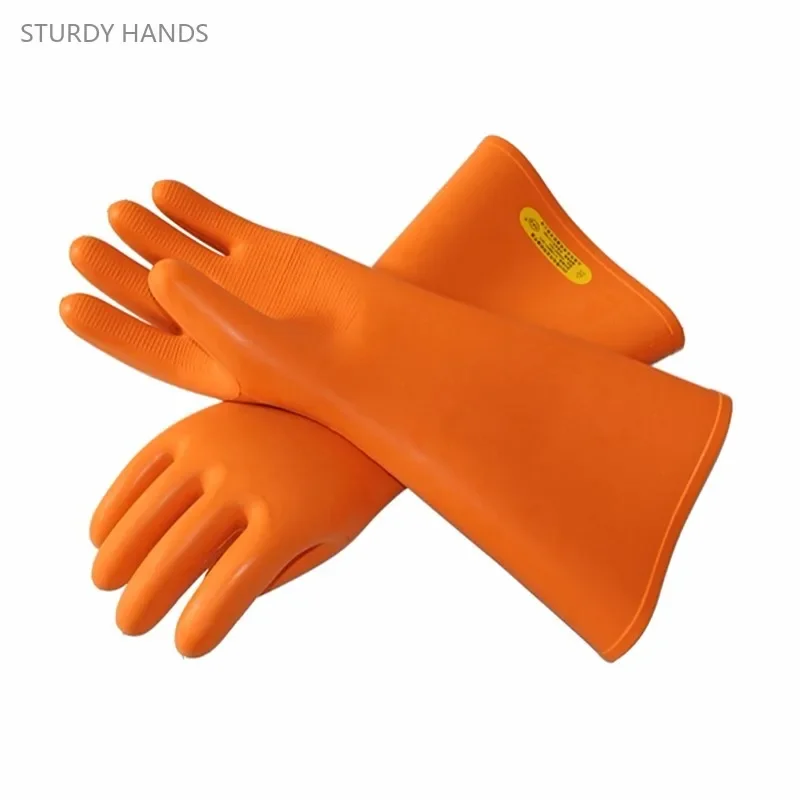 Anti-electricity Protect Gloves Rubber High Voltage Electrical Insulating Gloves 25KV Insulated Gloves Workplace Safety Supplies