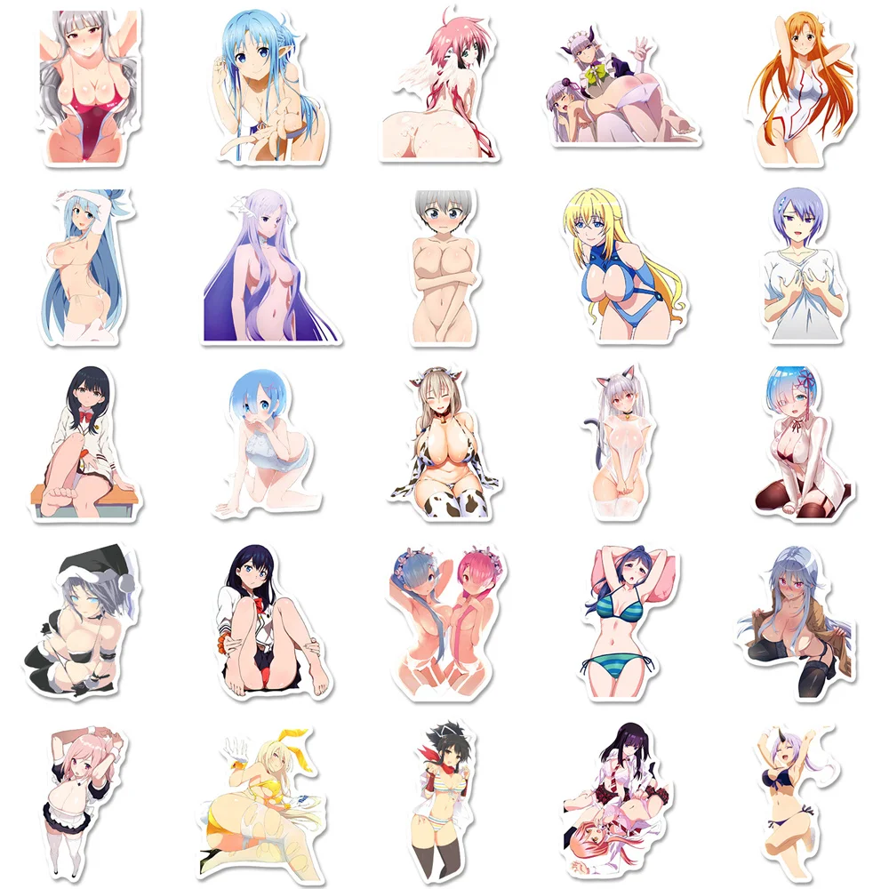 10/30/50PCS Anime Sexy Beauty naklejki Graffiti lodówka komputer Notebook deskorolka kubek wody hurtownia