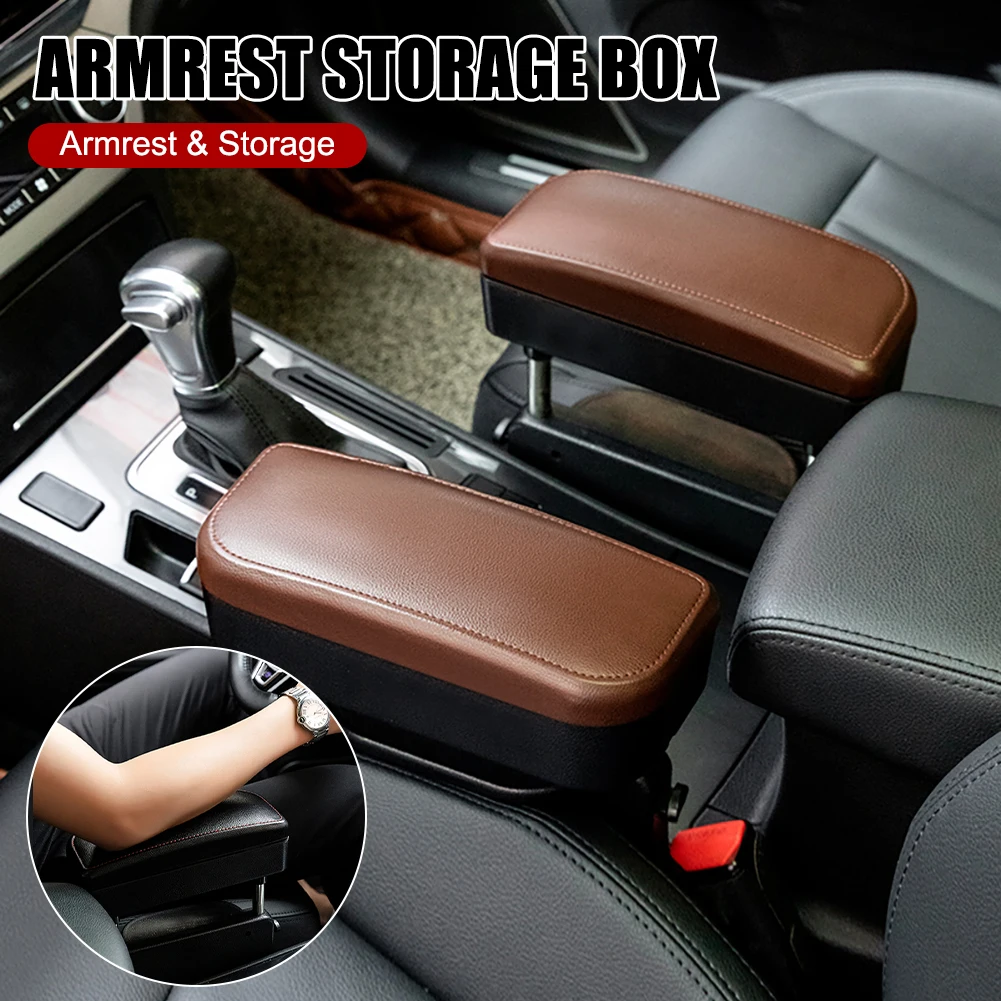 

Car Armrest Storage Box Center Console Storage Box Seat Organizer Adjustable Size Seat Gap Filler Interior Accessories