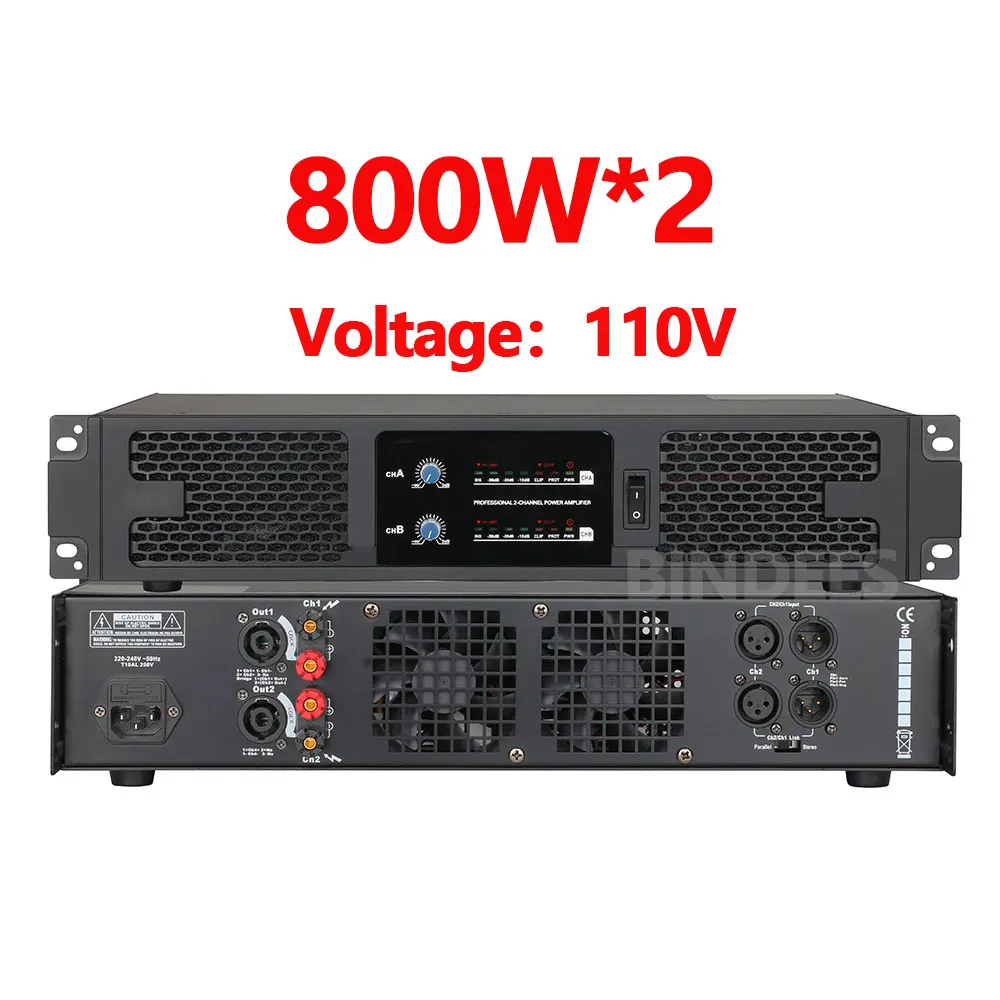 2/4Channel Professional Amplifier for Party Music Background System Outdoor Performance Stage KTV Church Professional High Power