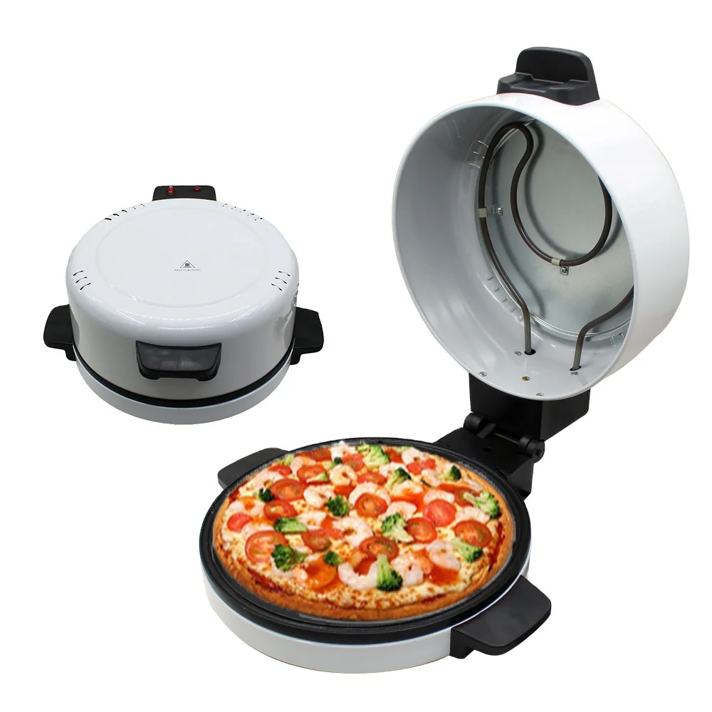Teglia elettrica per pizza da 2200 W Teglia elettrica portatile da 12 pollici da appoggio per pizza Macchina per bistecche Tostapane Piastra per pizza
