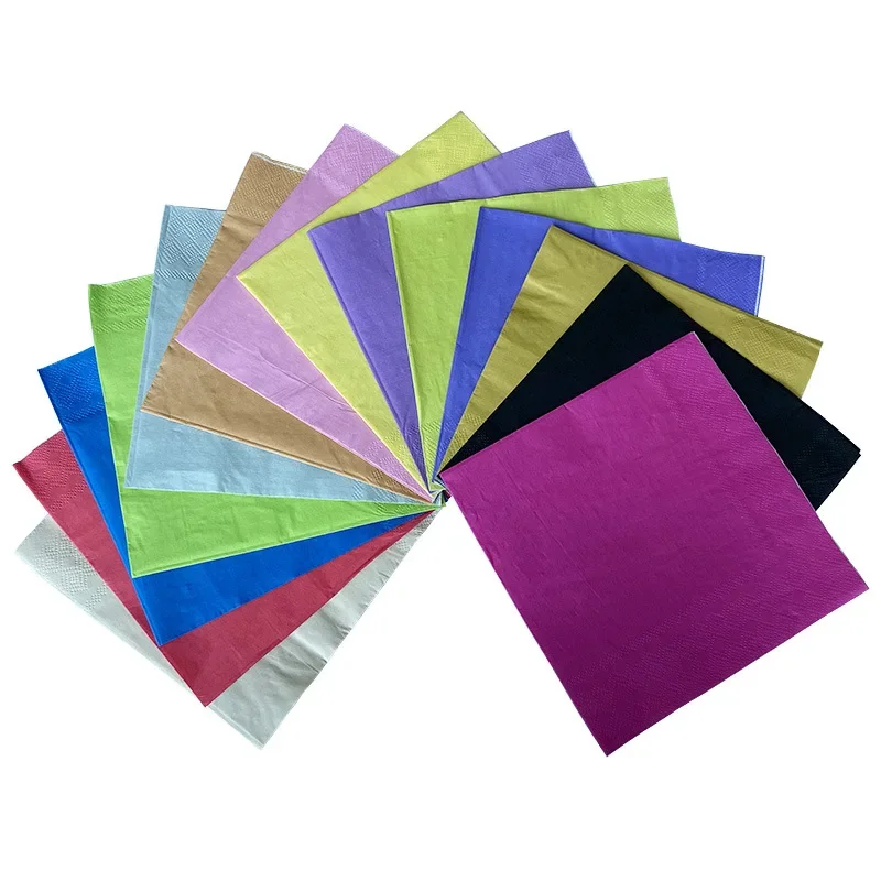 Colorful Double-Layer Birthday Party Napkins - Ideal for Western Restaurants, Colorful Prints, Perfect for Holiday Parties