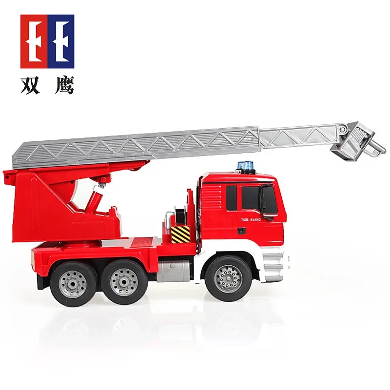 Double E E517 2.4G RC Fire Truck Spray Water 1/20 Remote Control Simulation Lift Cloud Ladder Engineering Vehicle Kids Toys Boy