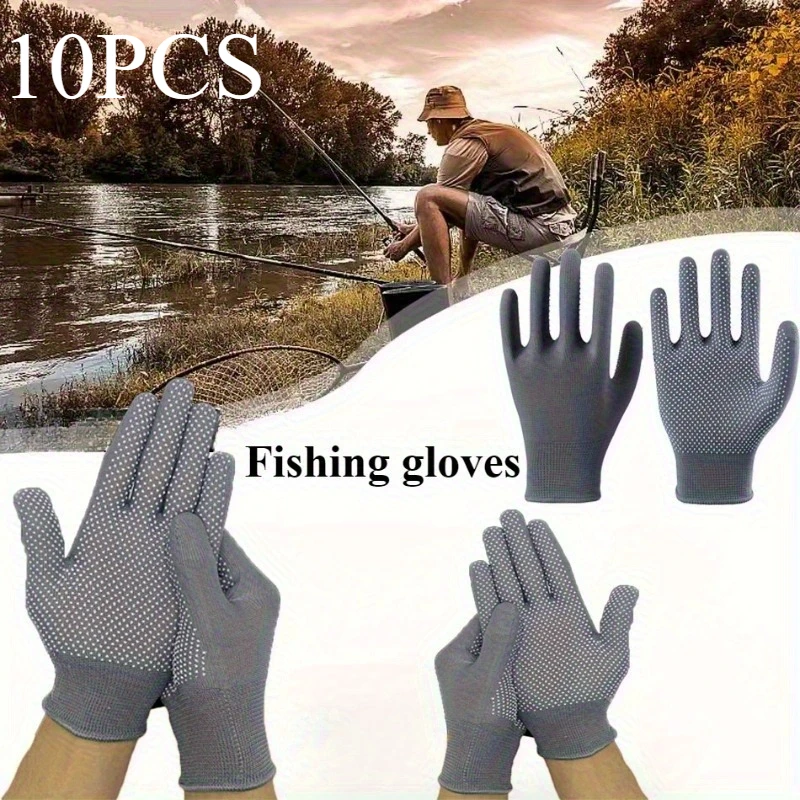 

[Износостойкие перчатки] 10 шт. Износостойкие велосипедные перчатки | На открытом воздухе, вождение, доставка, нейлоновая бусина, дышащая