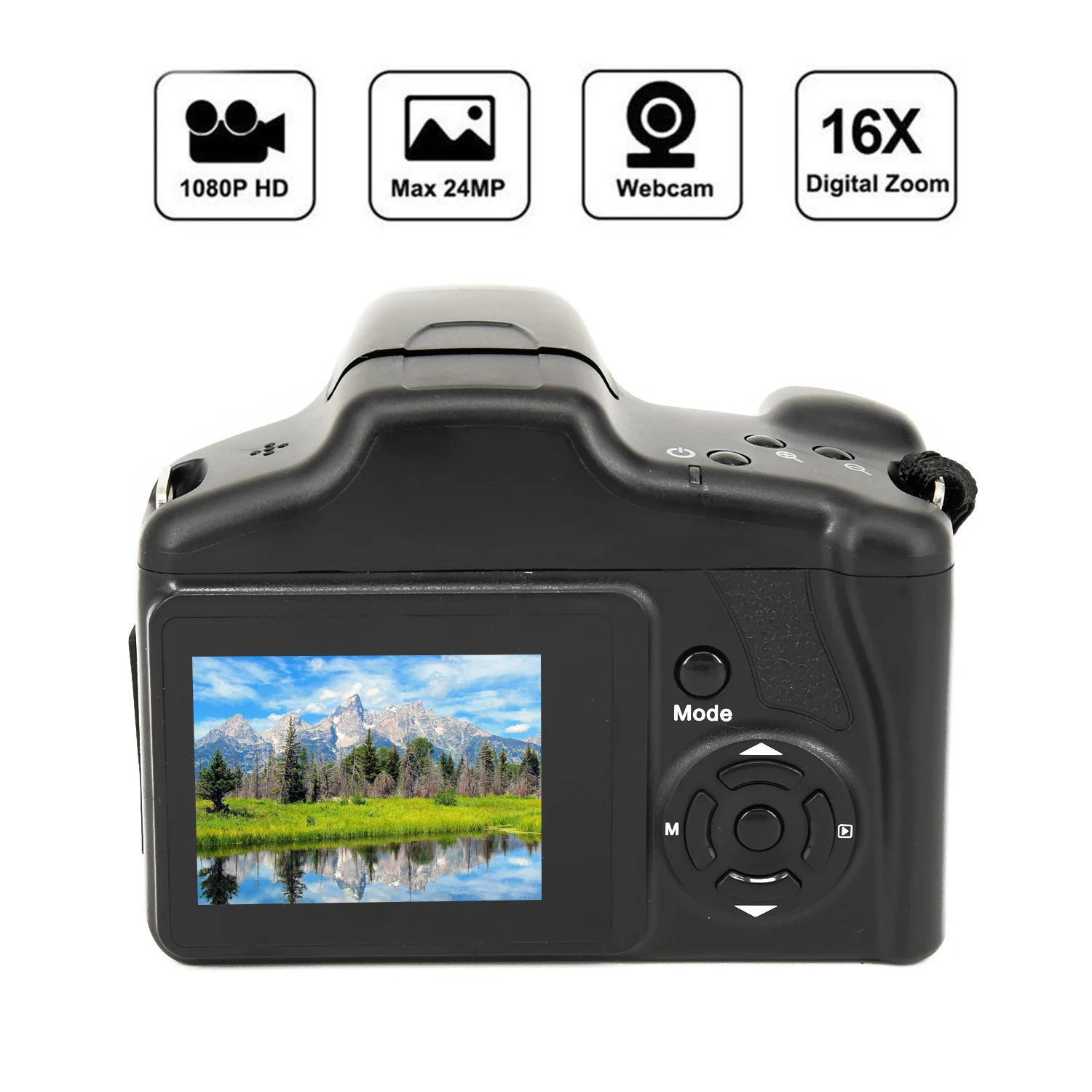 ขายร้อนกล้องถ่ายภาพวิดีโอดิจิตอลกล้องซูม 16MP 1080P 16X1080P Telephoto Anti-Shake Digital SLR กล้อง