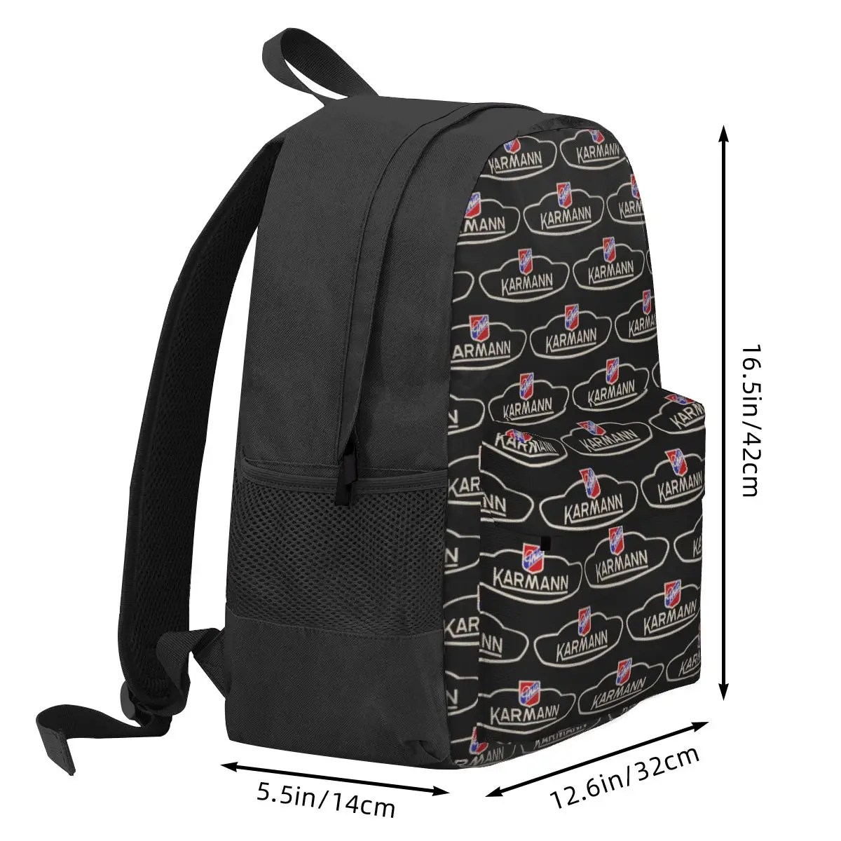 Karmann Ghia Emblem Backpack Student BookBag Kids School Bag Computer Shoulder Bags for Men Women
