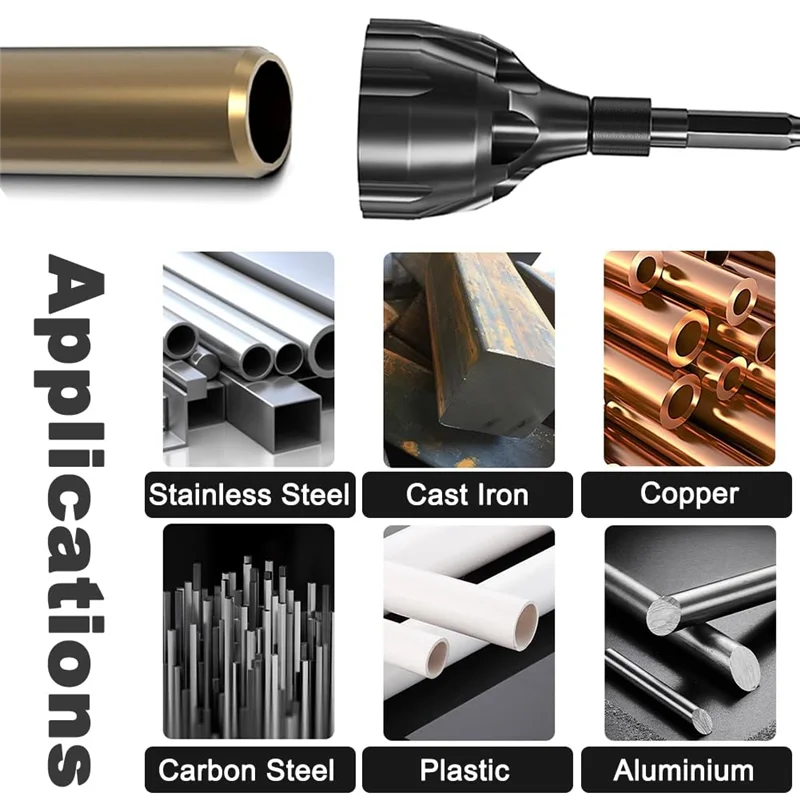 Hex-Shank Deburring Tool, External Chanfro Tool,Quick Release, Chanfrar Broca, Parafuso Deburring Tool Fits 3-20mm